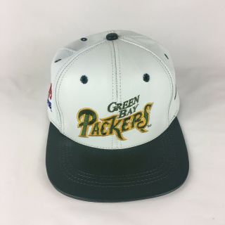 Nfl Green Bay Packers Nfl Branded Vintage 1980s Snapback Leather Hat Cap