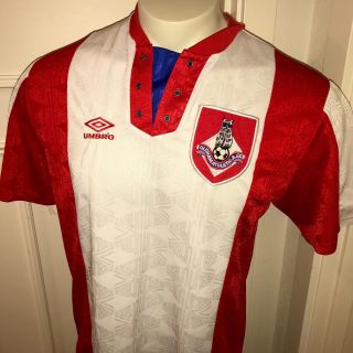 Vtg 90s Umbro Oldham Athletic Fc Football Club Soccer Jersey Adult Small
