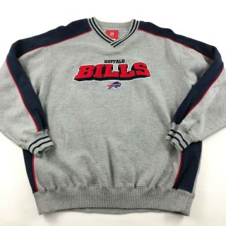 Vintage Xl Nfl Apparel Sweatshirt Buffalo Bills Blue Red Gray Men 