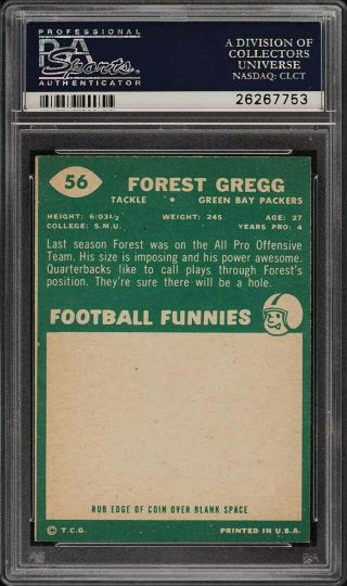 1960 Topps Football Forest Gregg PSA/DNA 10 AUTO 56 PSA 8 NM - MT (PWCC) 2