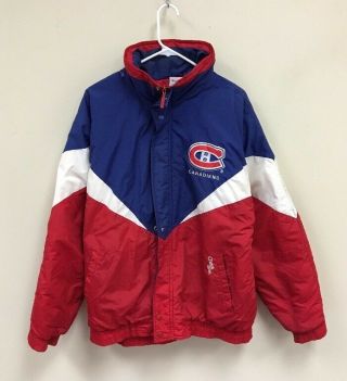 Vintage Montreal Canadiens Chalk Line Nhl Insulated Jacket Size Medium