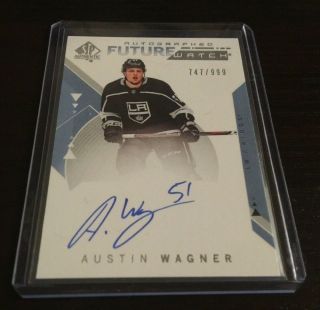 18/19 Ud Spa Future Watch Auto Austin Wagner /999 Los Angeles Kings