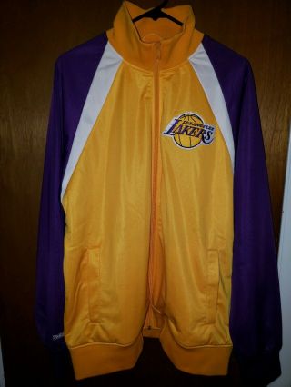 Authentic Nba Mitchell & Ness Los Angeles Lakers Team Hardwood Classic Jacket