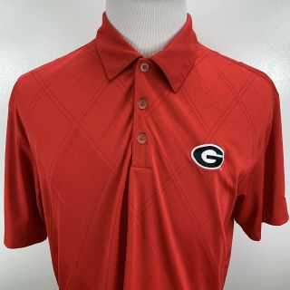 Nike Men’s Fit Dry Georgia Bulldogs Red Polo Golf Shirt Size Large Euc
