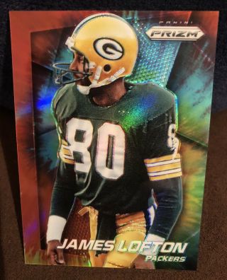 2014 Prizm James Lofton Tie Dye Dyed Refractor D/25 Packers
