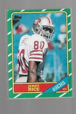 1986 Topps Jerry Rice Sf 49ers 161 Rookie Card Hof Rc