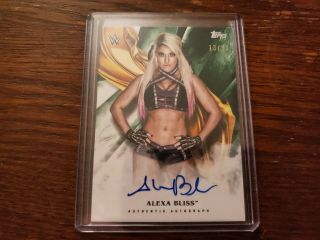 Alexa Bliss 2019 Topps Wwe Undisputed Green Parallel Auto /50