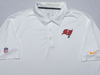 Nike Tampa Bay Buccaneers Bucs Nfl Dri - Fit Polo Shirt White Xxl 2xl Perfect