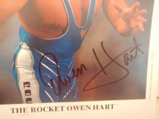 WWE WWF Rocket Owen Hart Autographed Signed 8x10 Promo Photo 3