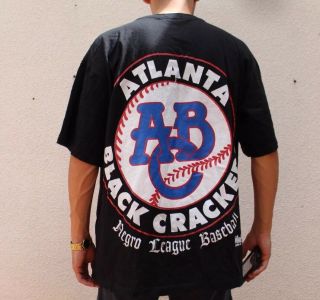 Atlanta Black Crakers Negro Baseball League Vintage 90s Historical Shirt Xl Z