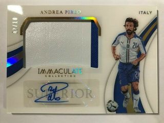 2018 - 19 Panini Immaculate Superior Patch Signatures Auto Gold Andrea Pirlo 2/10