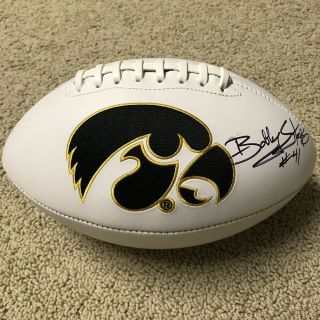 Bob Stoops Iowa Hawkeyes Signed Football Autographed Player Coach Legend