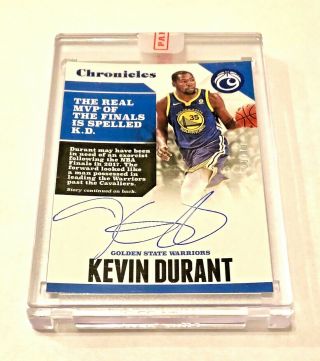 $500 Kevin Durant Autograph 2017 - 18 Panini Chronicles Auto Warriors Sp 29/75