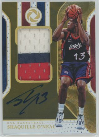 Shaquille O’neal 2018 - 19 Opulence Team Usa Game Patch Auto 1/10 Lakers Jbs