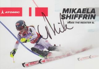 Mikaela Shiffrin Signed Photo 2018 Gold Medal Olympics Slalom Autographed Usa Us