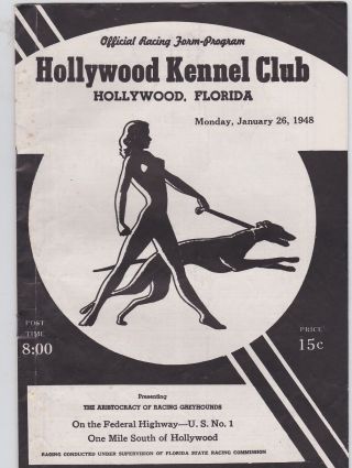 1948 Hollywood Greyhound Program.