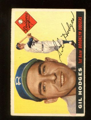 1955 Topps Gil Hodges 187 (175.  00) Vgex,  Scc2993
