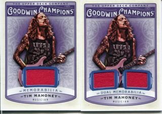 (2) 2019 Ud Goodwin Champions Tim Mahoney Relic 1:233 & Dual Relic 1:329