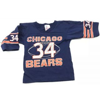 Vintage 80s Nfl Chicago Bears Football T Shirt Jersey Youth 5 - 6 M Walter Payton