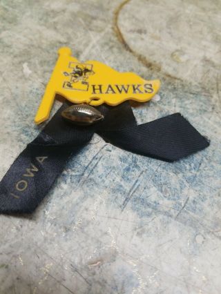 Iowa Hawkeyes Football Pin Pinback Button Pennant Ribbon Herky Heisman Pose