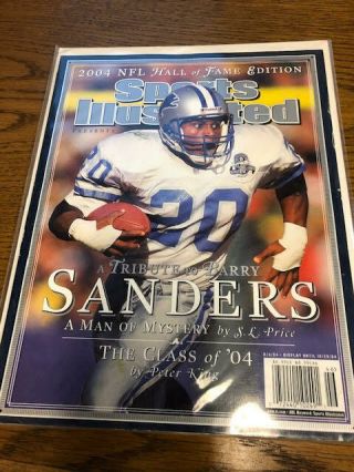2004 Barry Sanders Detroit Lions Hall Of Fame Sports Illustrated Commemorative