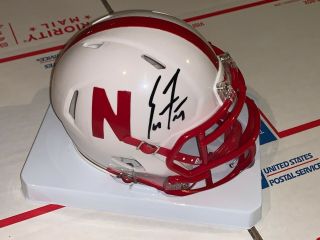 University Of Nebraska Signed Mini Helmet Of Coach Scott Frost