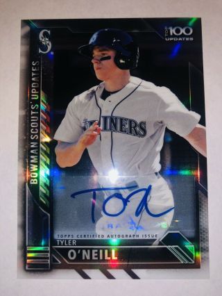 Tyler O’neill Autograph 123/199 Bowman Scouts Auto Top 100 Oneill Chrome Rookie