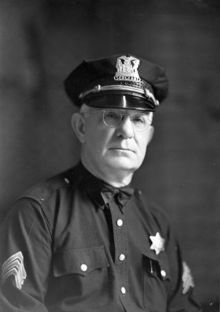 1930s Unidentified Police Sergeant George Burke Photo Negative