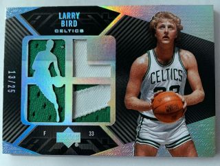 2008 - 09 Ud Black Larry Bird Quad Multi Color Patch 13/25 Celtics Hof Wow