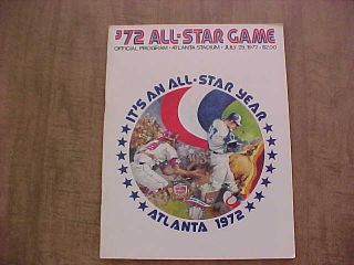 1972 Baseball All Star Game Program