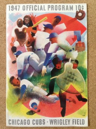 1947 Chicago Cubs Mlb Baseball Program Score Book