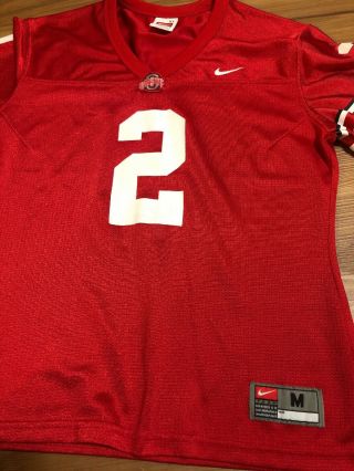 Nike Team Ohio State Buckeyes 7 Womens Size M Osu Football Home Red Jersey
