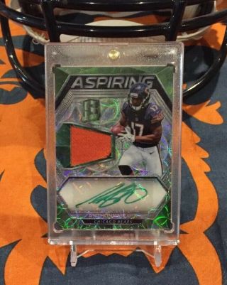 2018 Spectra Green Prizm Anthony Miller Rookie Patch Auto 30/50 Bears 
