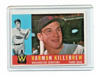 1960 Topps 210 Harmon Killebrew Ex,  Centered Priced To Sell 60bk