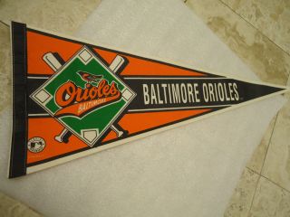 Baltimore Orioles 1970’s Vintage 29” Pennant - Rare And 3 Drug Fair