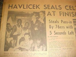 1965 JOHN HAVLICEK Newspaper 