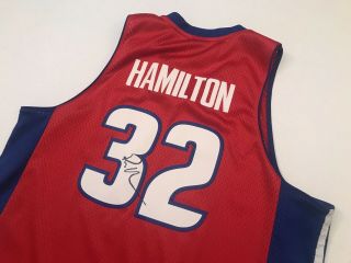 Richard Rip Hamilton Autographed Detroit Pistons Jersey Signed Auto Adidas Xl