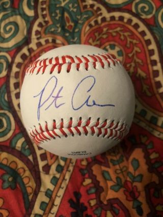 Peter Alonso Signed Autographed Ol Baseball Mets Rookie Of The Year Contender