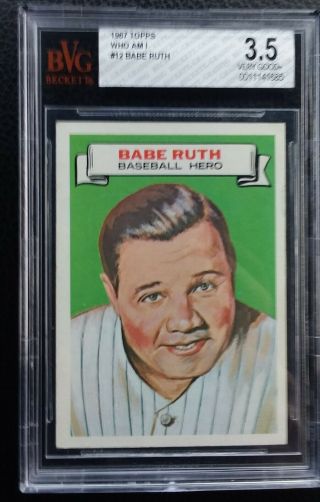 1967 Topps Babe Ruth 12 Who Am I