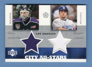 2002 - 03 Ud Superstars City All - Stars Dual Jersey - Los Angeles - Potvin/lo Duca