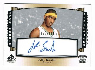 2004 - 05 Sp Game - Rookie Exclusive Autograph Re20 J.  R.  Smith 075/100