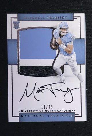 Mitchell Trubisky 2017 National Treasures Rc Auto 3 Color Patch Sp /99