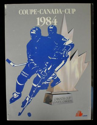 1984 Canada Cup Hockey Program Russia Usa Wayne Gretzky Foldout Poster