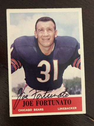 1964 Philadelphia Football Signed Card Joe Fortunato Bears