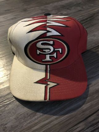 Vintage 90s San Francisco 49ers Starter Shockwave Hat Ws Collision Slasher Nfl