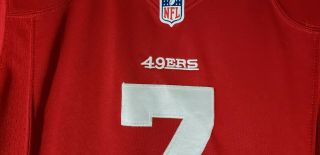 Women ' s Nike NFL San Francisco 49ers Colin Kaepernick Jersey Size Large L 6