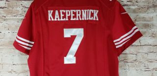 Women ' s Nike NFL San Francisco 49ers Colin Kaepernick Jersey Size Large L 8
