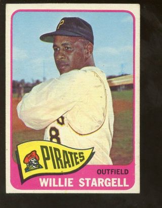 1965 Topps Baseball Card High 377 Willie Stargell Ex
