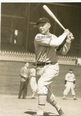 1936 York Giants Center Fielder Kiddo Davis Type 1 Photo 6x8