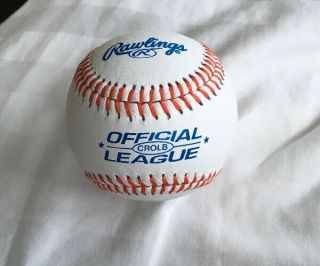 Hank Aaron Signed Rawlings Official League Ball W/ Hologram Ball 2